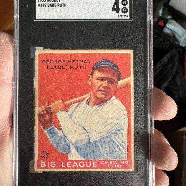 1933 Goudey #149 Babe Ruth Graded SGC 4! - Image 2